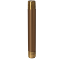 1/2 in x 6 in Red Brass Nipple