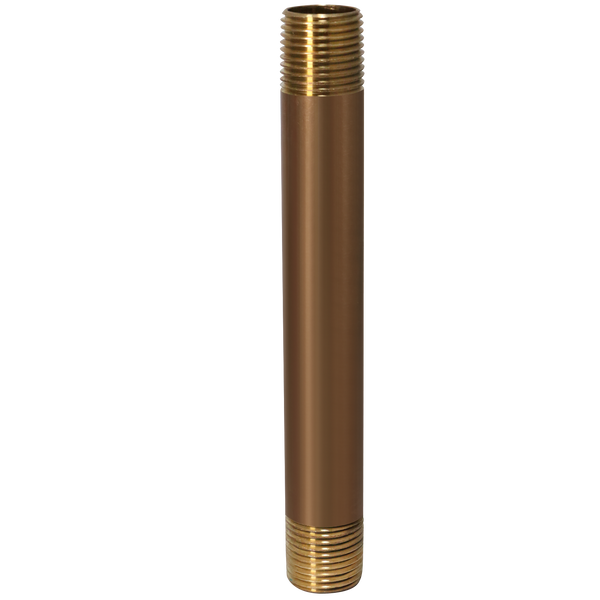 1/2 in x 6 in Red Brass Nipple