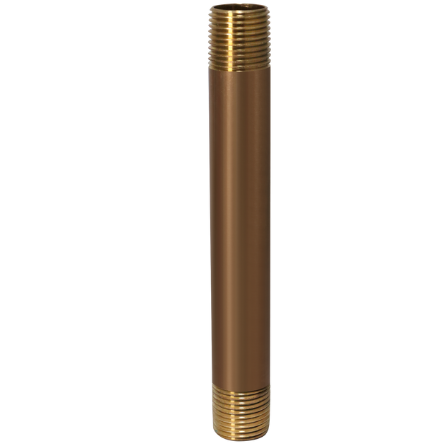 1/2 in x 6 in Red Brass Nipple