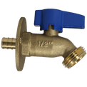 1/2 in. PEX-B Barb Crimp x 3/4 in. GHT Hose Bibb Valve with Flange