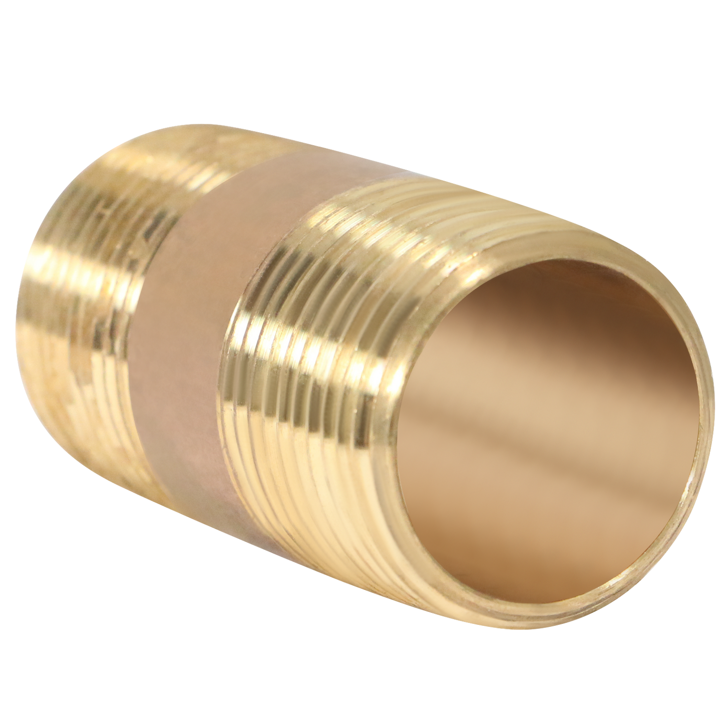 3/4 in x 2 in Red Brass Nipple