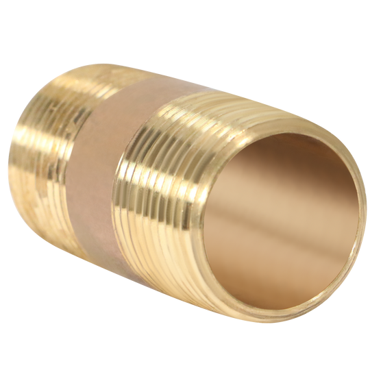 3/4 in x 2 in Red Brass Nipple