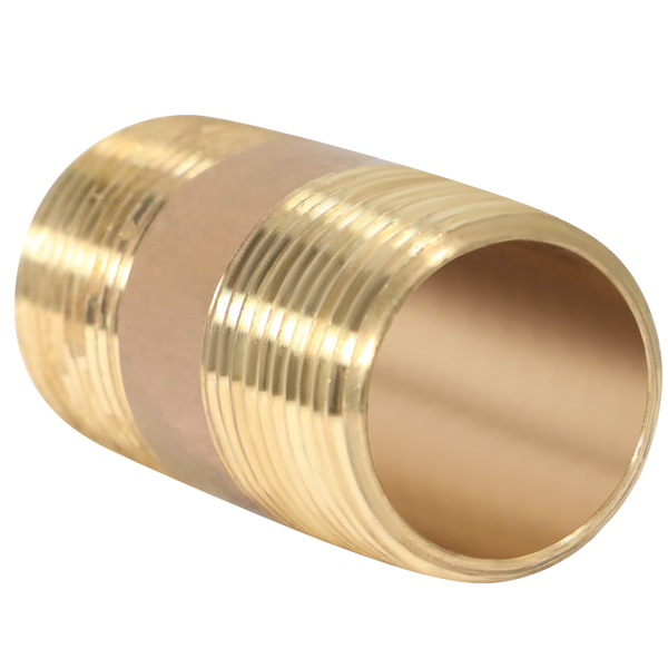 3/4 in x 2 in Red Brass Nipple