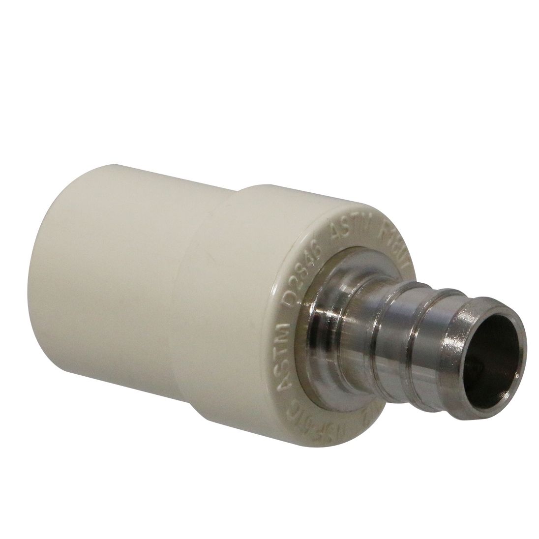 1/2 Inch PEX-B Barb X 1/2 Inch CPVC Transition Coupling