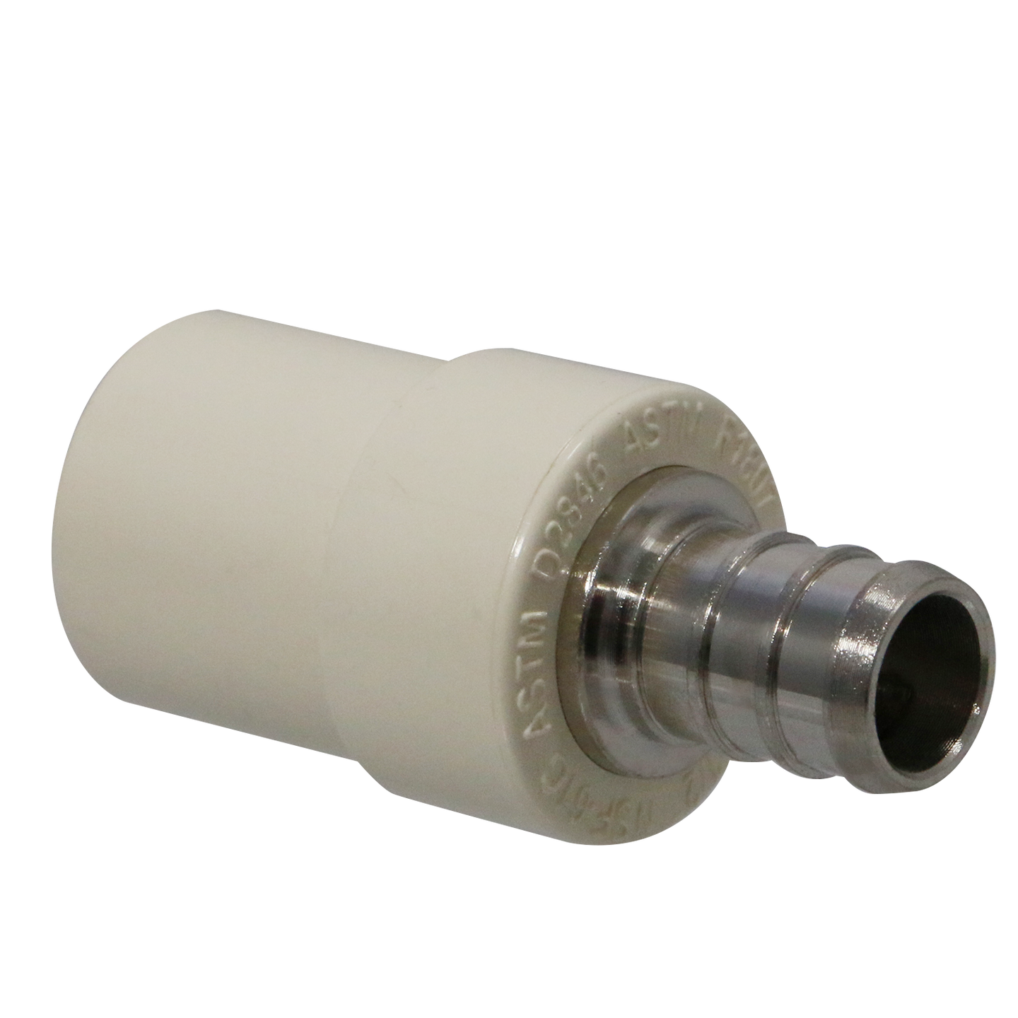 1/2 Inch PEX-B Barb X 1/2 Inch CPVC Transition Coupling