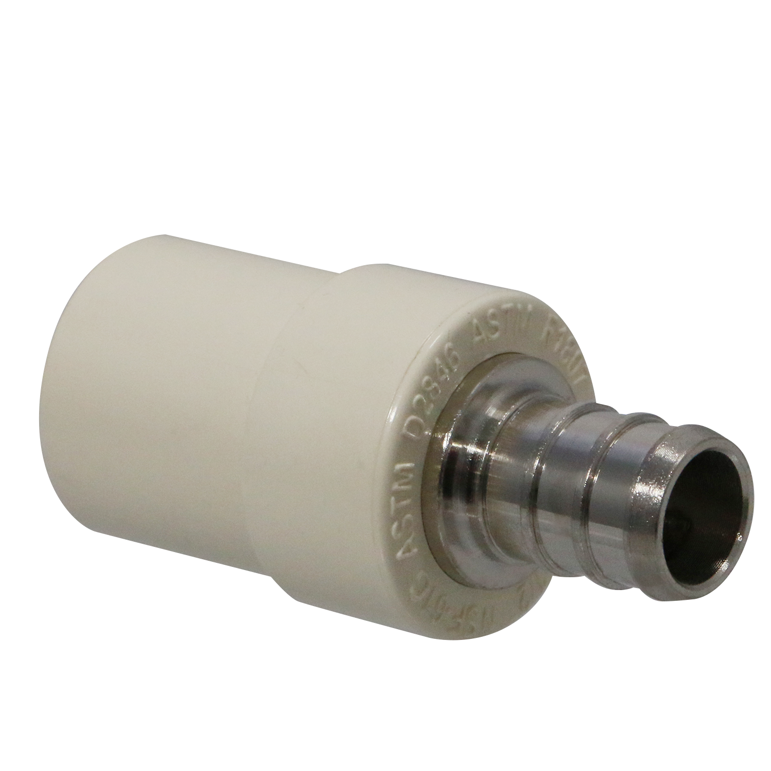 1/2 Inch PEX-B Barb X 1/2 Inch CPVC Transition Coupling