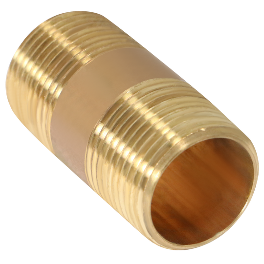 3/4 in x 2 in Red Brass Nipple