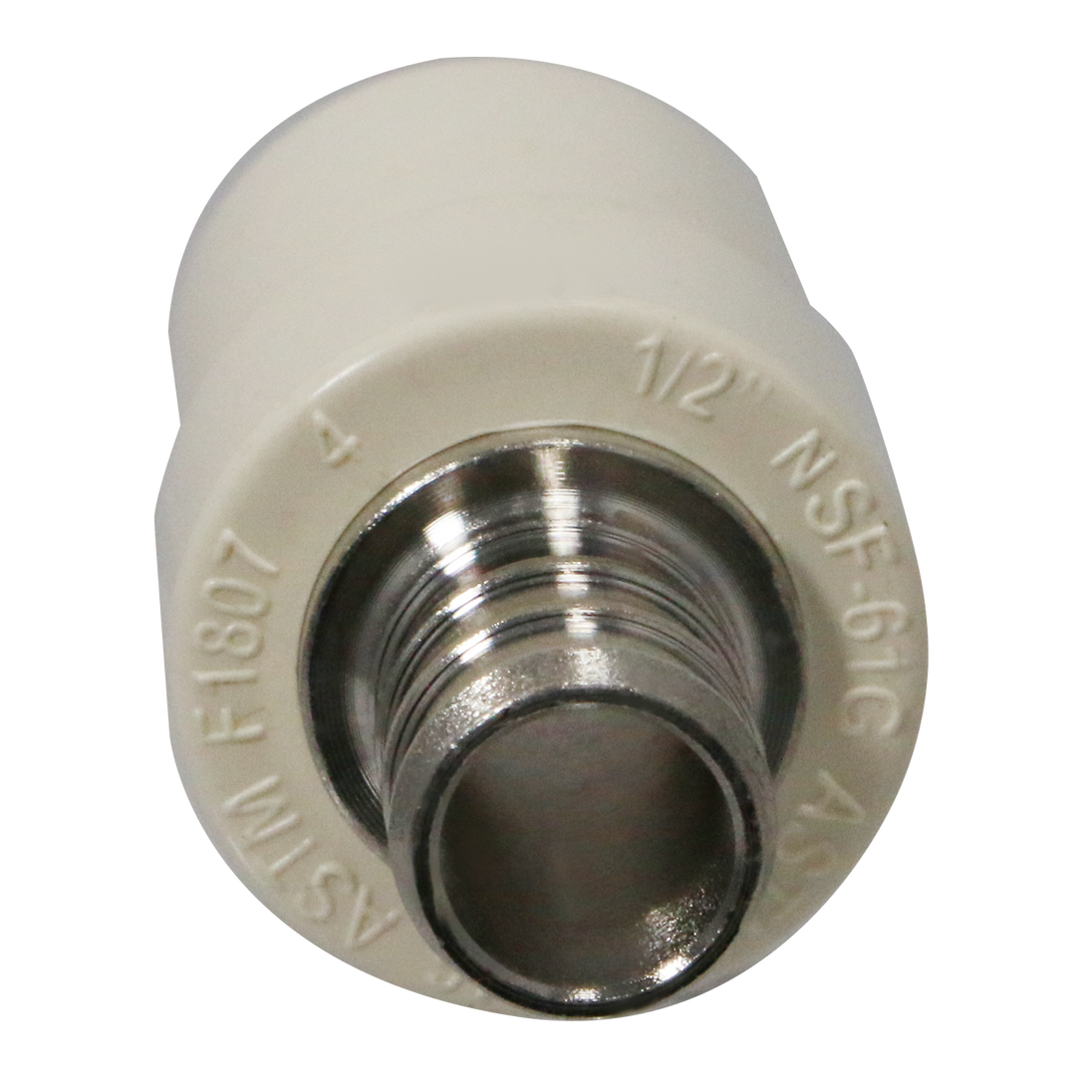 1/2 Inch PEX-B Barb X 1/2 Inch CPVC Transition Coupling