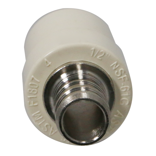 1/2 Inch PEX-B Barb X 1/2 Inch CPVC Transition Coupling