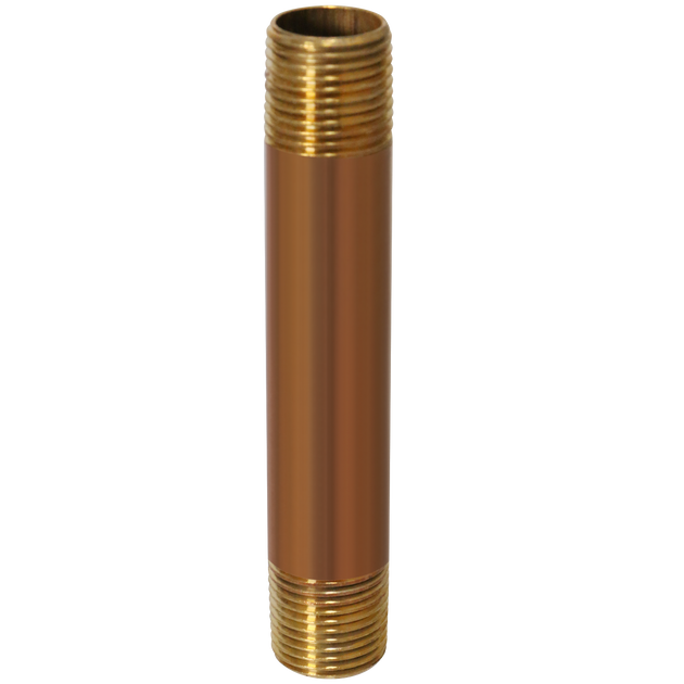 1/2 in x 5 in Red Brass Nipple