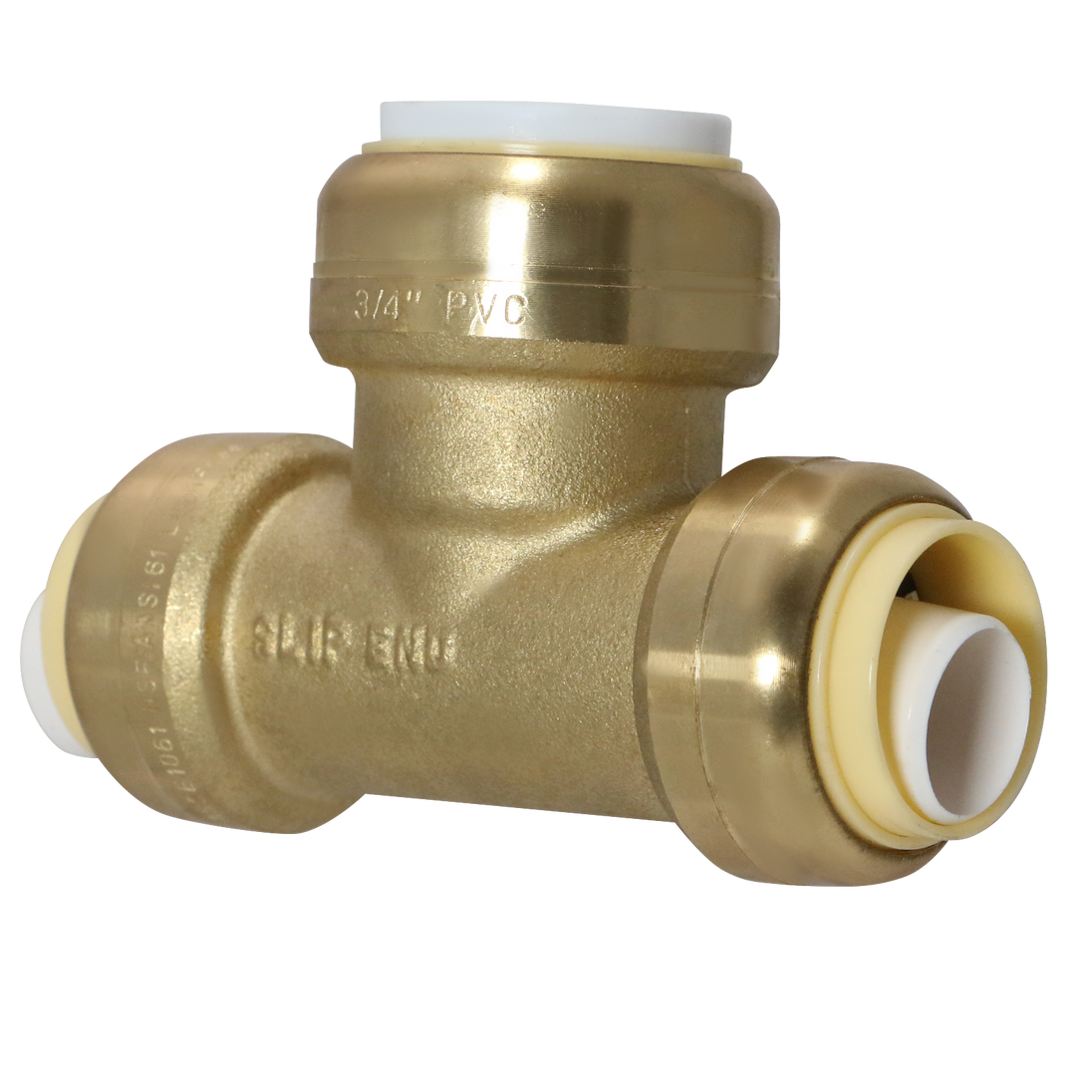 3/4 Inch CTS x 3/4 Inch CTS x 3/4 Inch PVC Push-to-Connect Tee
