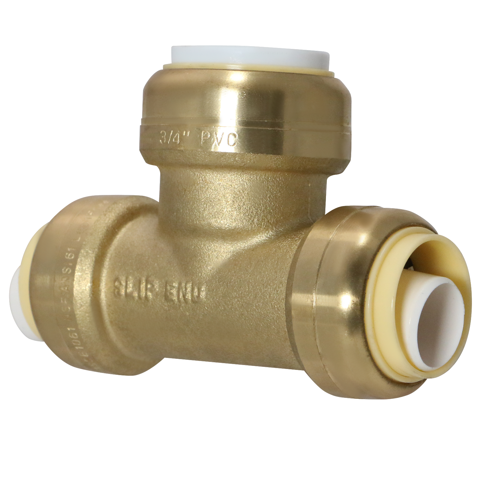 3/4 Inch CTS x 3/4 Inch CTS x 3/4 Inch PVC Push-to-Connect Tee