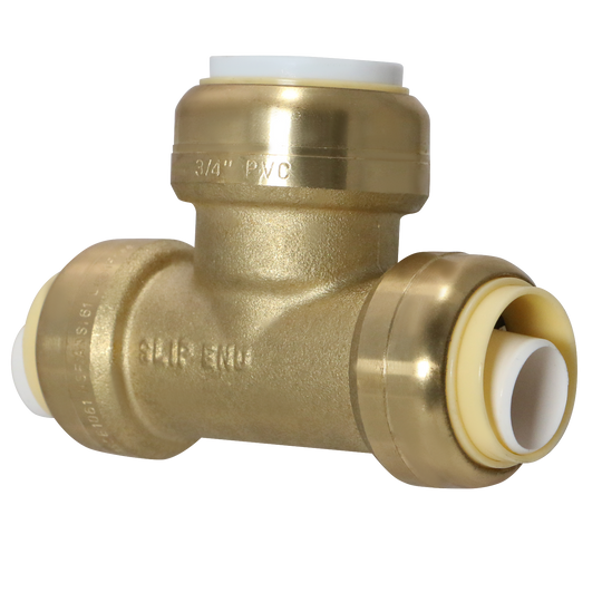 3/4 Inch CTS x 3/4 Inch CTS x 3/4 Inch PVC Push-to-Connect Tee