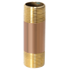 3/4 in x 3 in Red Brass Nipple