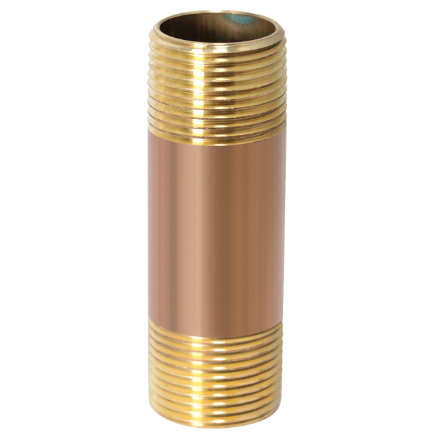 3/4 in x 3 in Red Brass Nipple