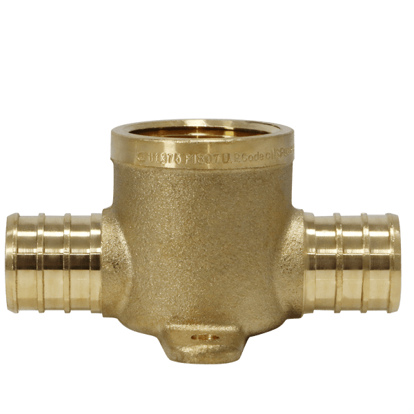 3/4 Inch PEX-B Barb Crimp Female NPT Tee