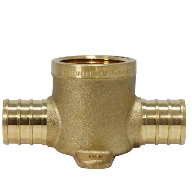 3/4 Inch PEX-B Barb Crimp Female NPT Tee