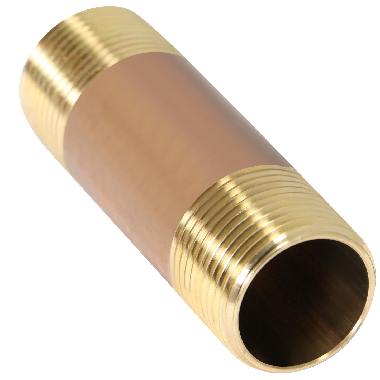 3/4 in x 3 in Red Brass Nipple