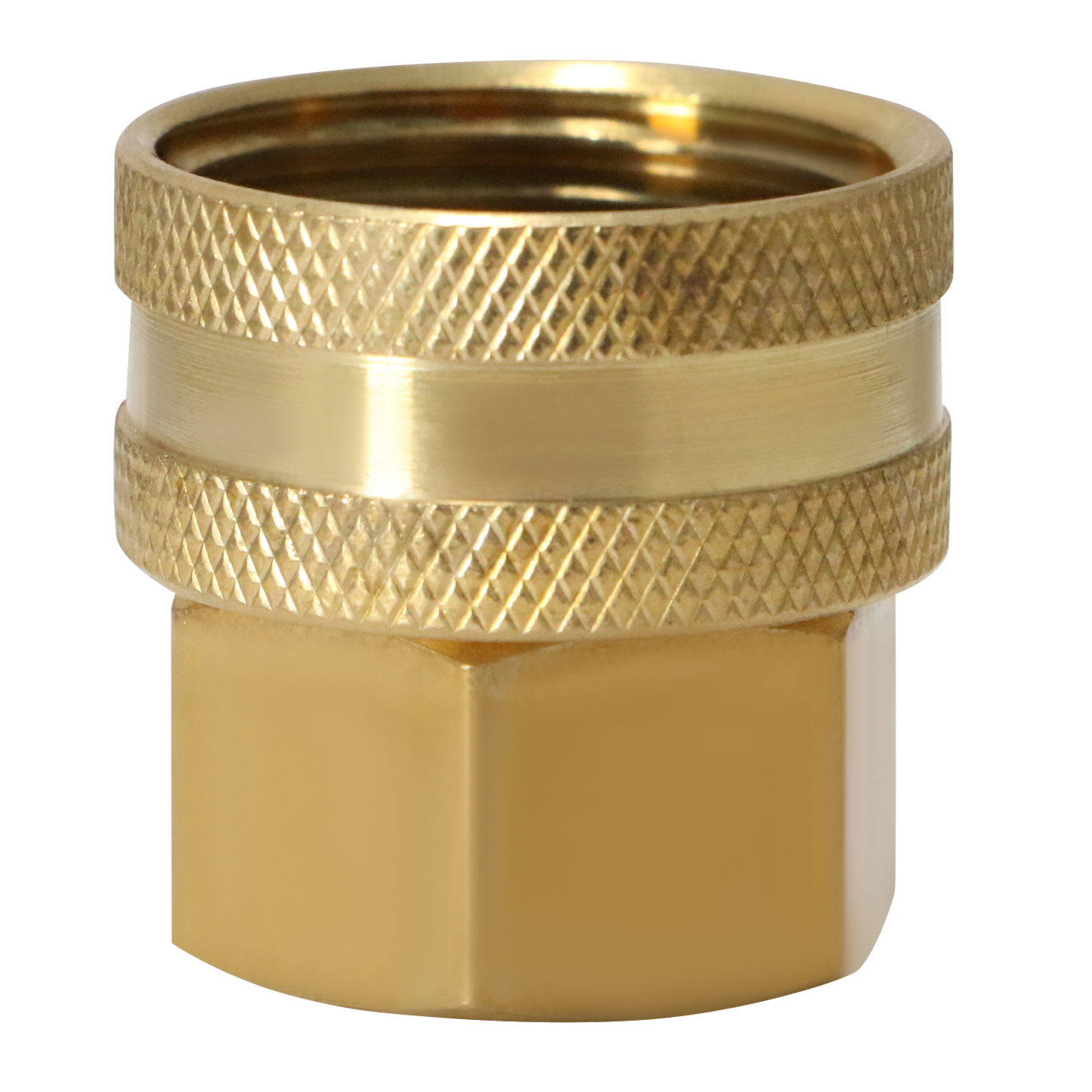 3/4 Inch FHT x 1/2 Inch FIP Swivel Hose Connector