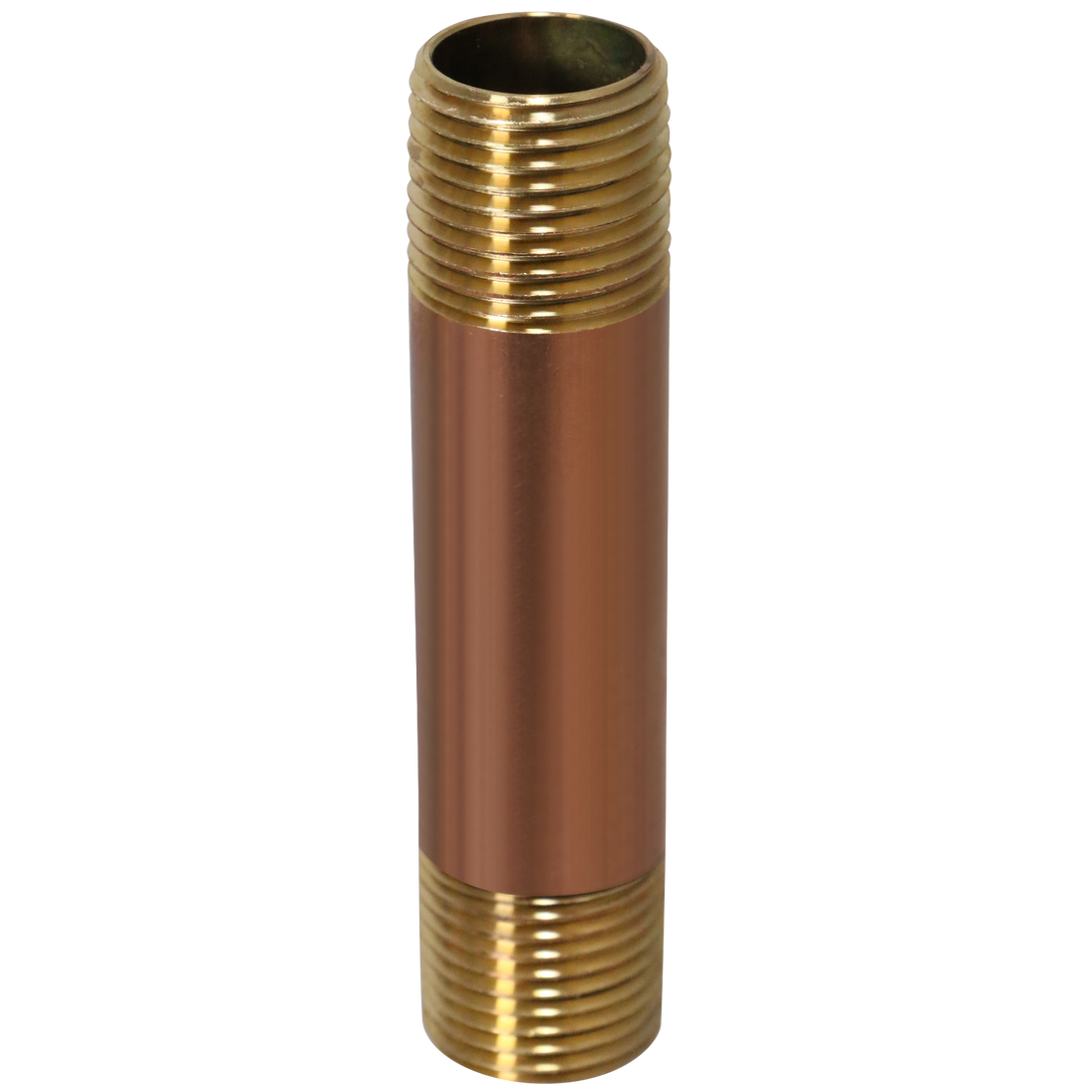 1/2 in x 4 in Red Brass Nipple