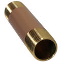 1/2 in x 4 in Red Brass Nipple