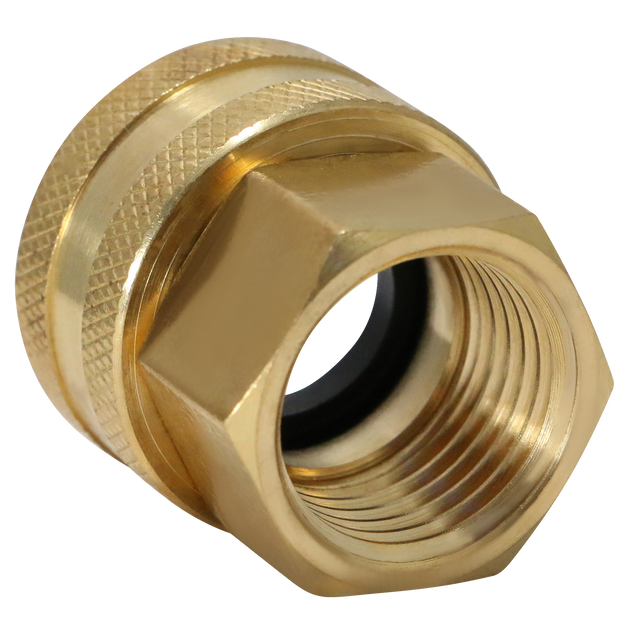 3/4 Inch FHT x 1/2 Inch FIP Swivel Hose Connector