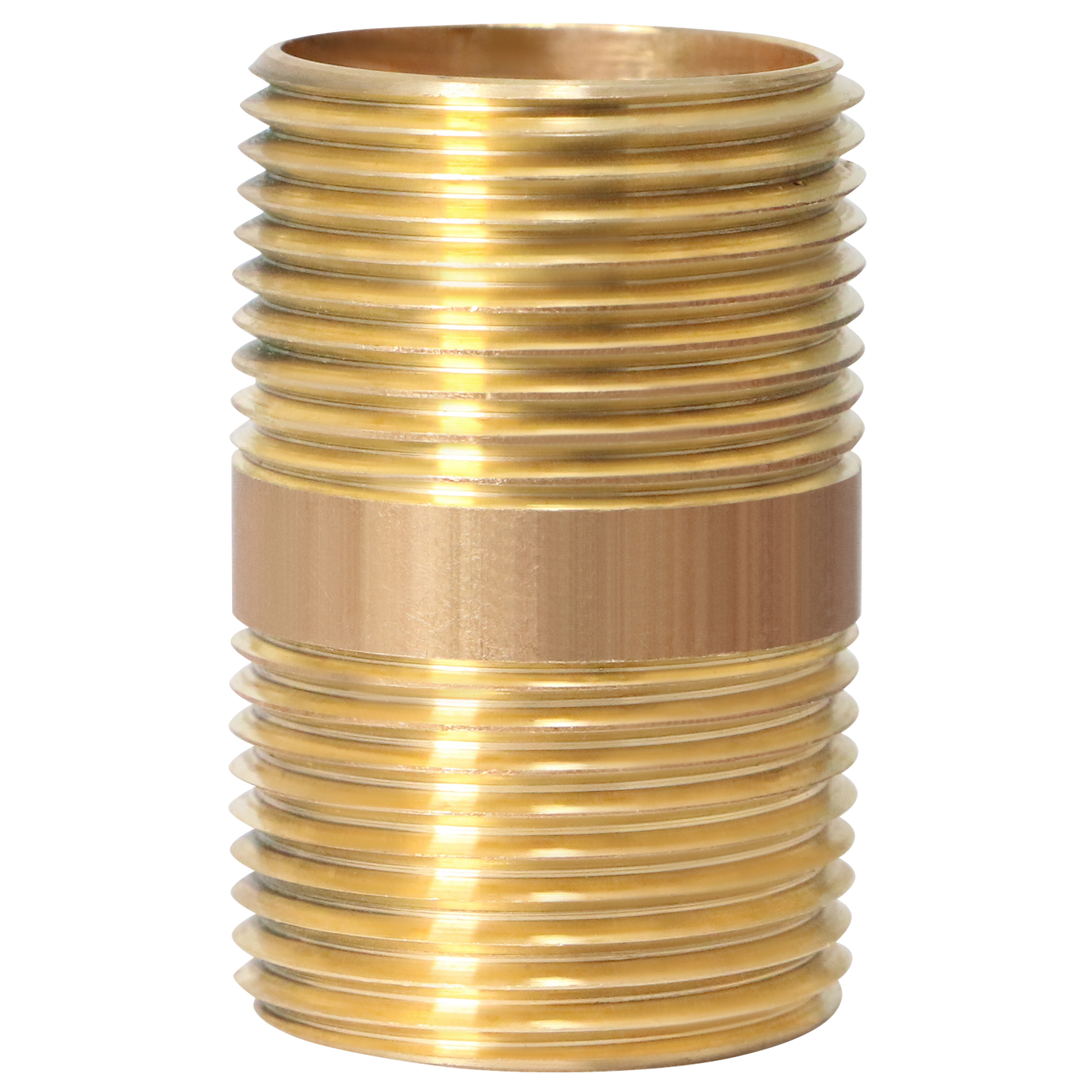 1 Inch X 2 Inch Length Red Brass Nipple