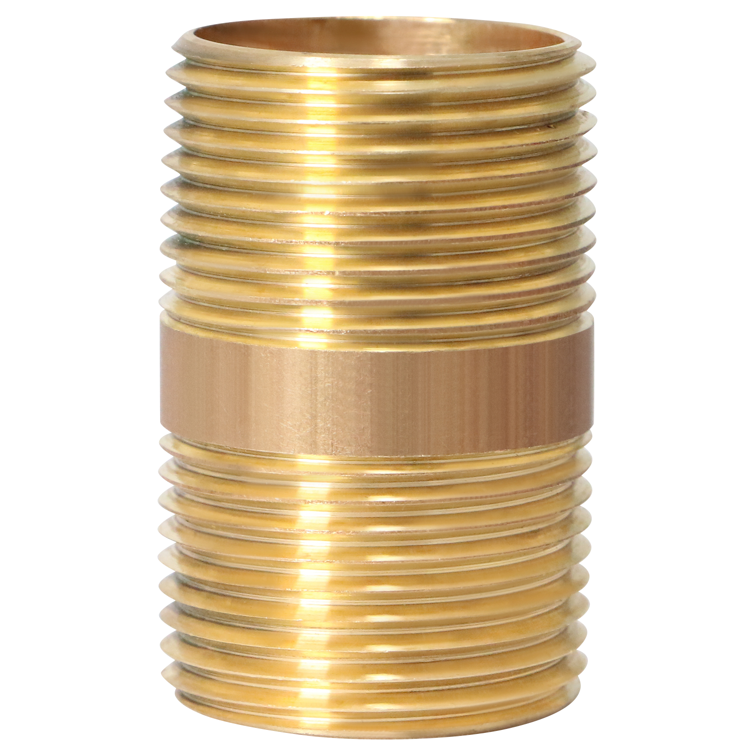 1 Inch X 2 Inch Length Red Brass Nipple