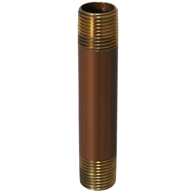 1/2 in x 4-1/2 in Red Brass Nipple