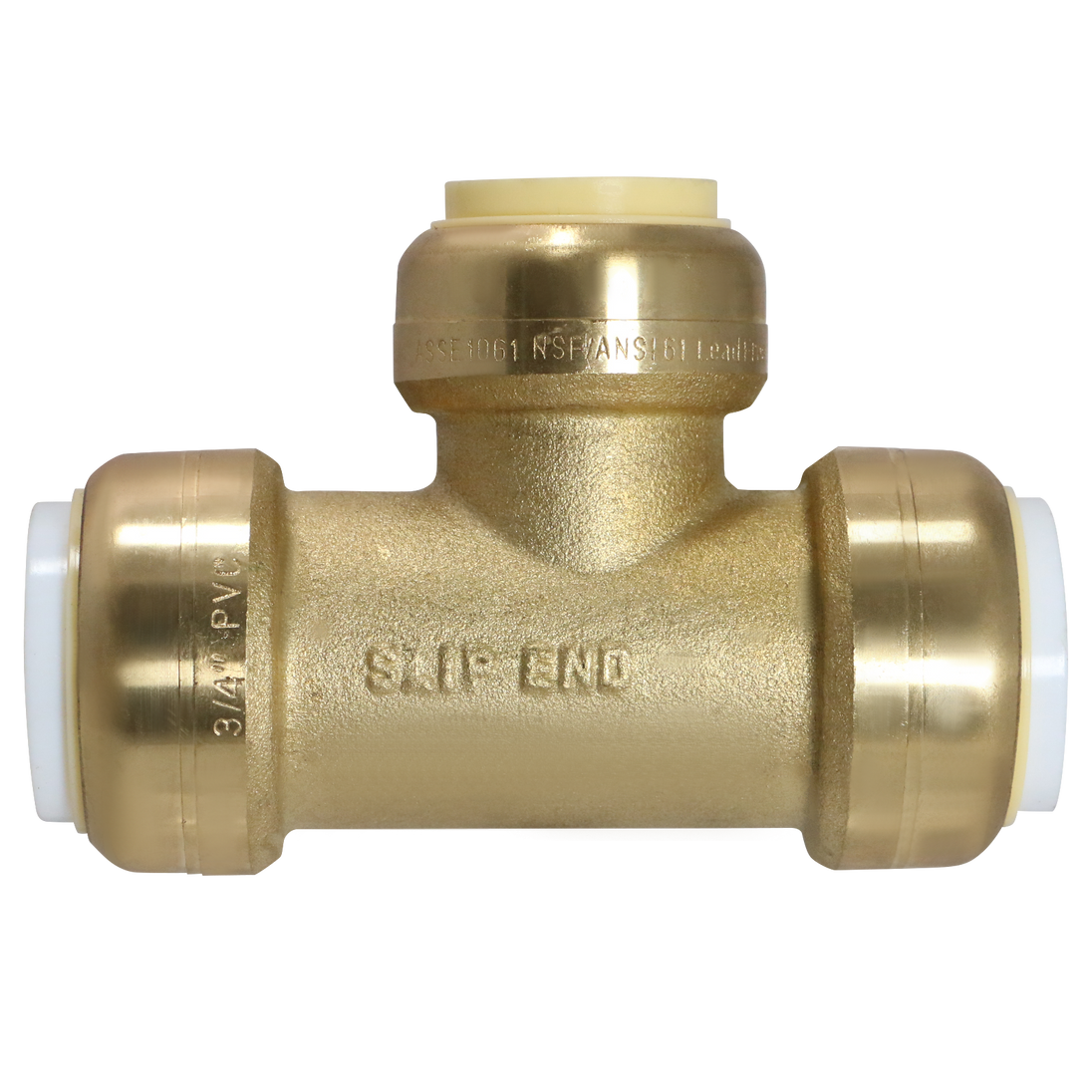 3/4 Inch PVC x 3/4 Inch PVC x 3/4 Inch CTS Push-to-Connect Tee