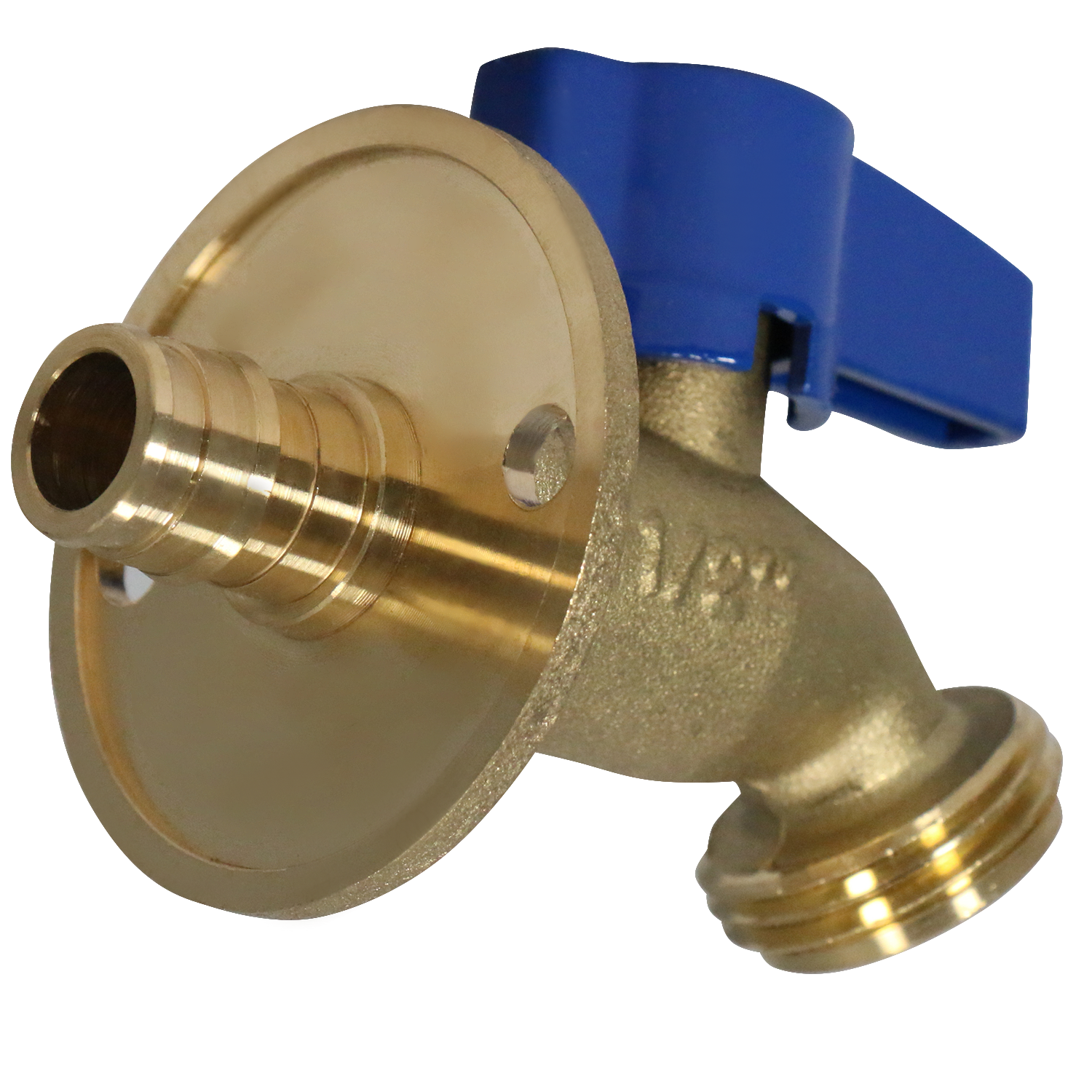  Pex A Expansion x GHT Hose Bibb Valve with Flange Measuring Pex Expansion 1/2" x 3/4" GHT Flange Specifically Garden Hose ValvePex Ball Valve