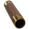1/2 in x 4-1/2 in Red Brass Nipple