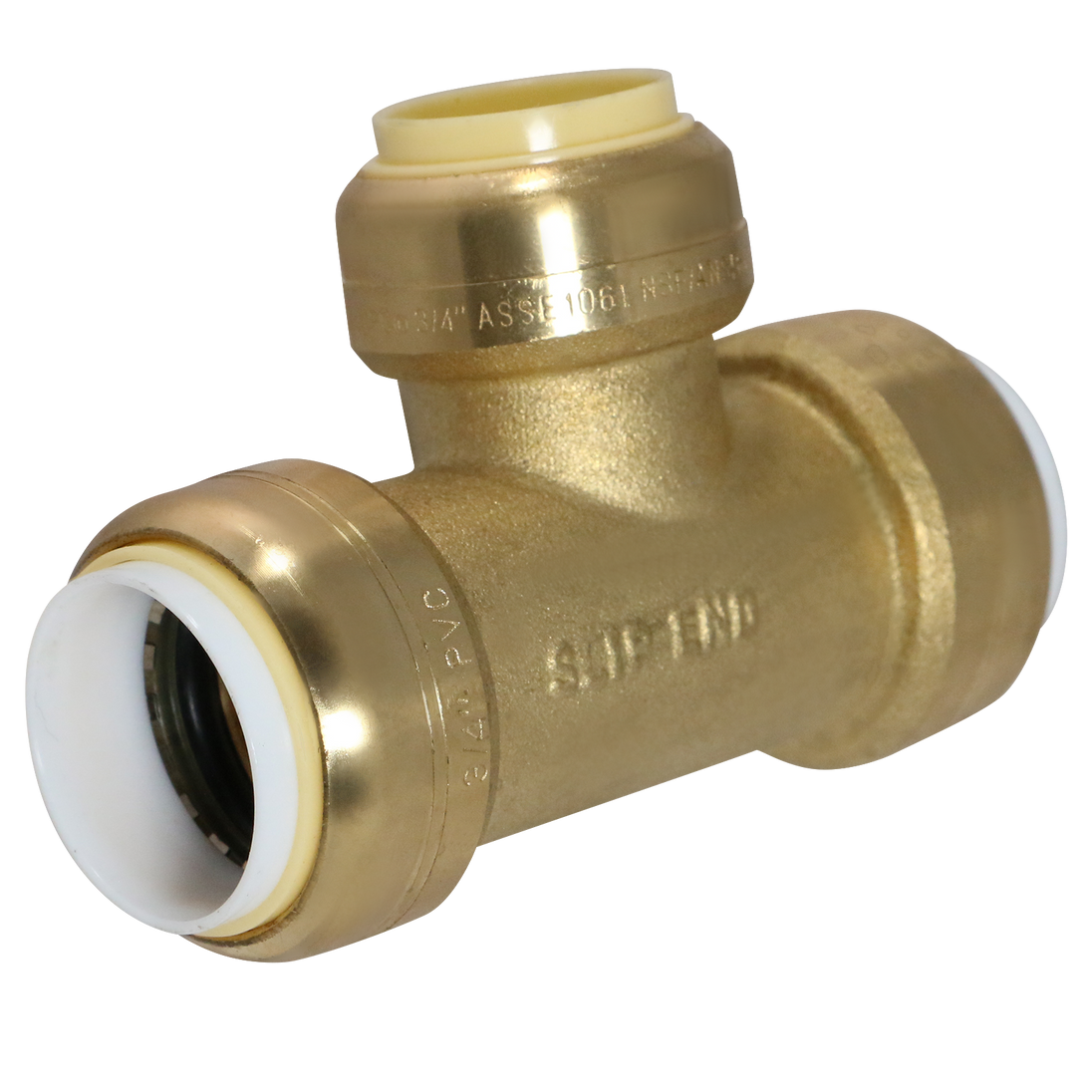 3/4 Inch PVC x 3/4 Inch PVC x 3/4 Inch CTS Push-to-Connect Tee