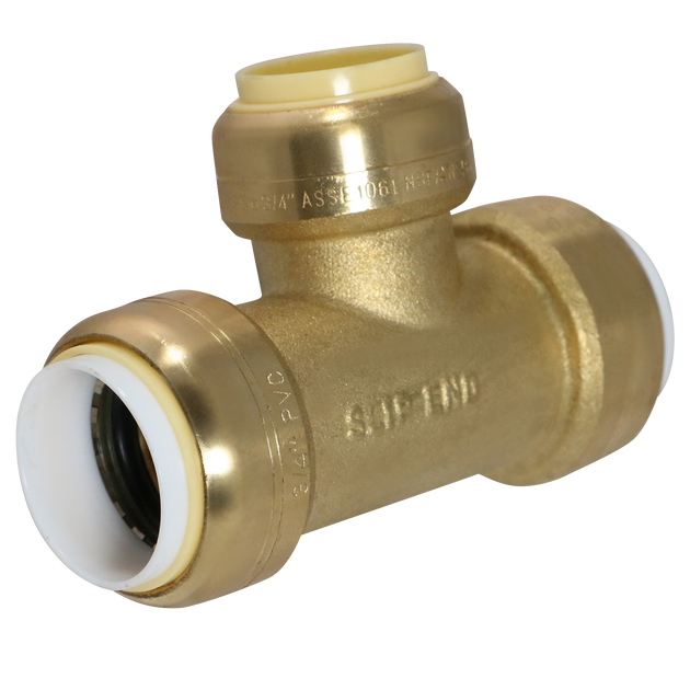 3/4 Inch PVC x 3/4 Inch PVC x 3/4 Inch CTS Push-to-Connect Tee