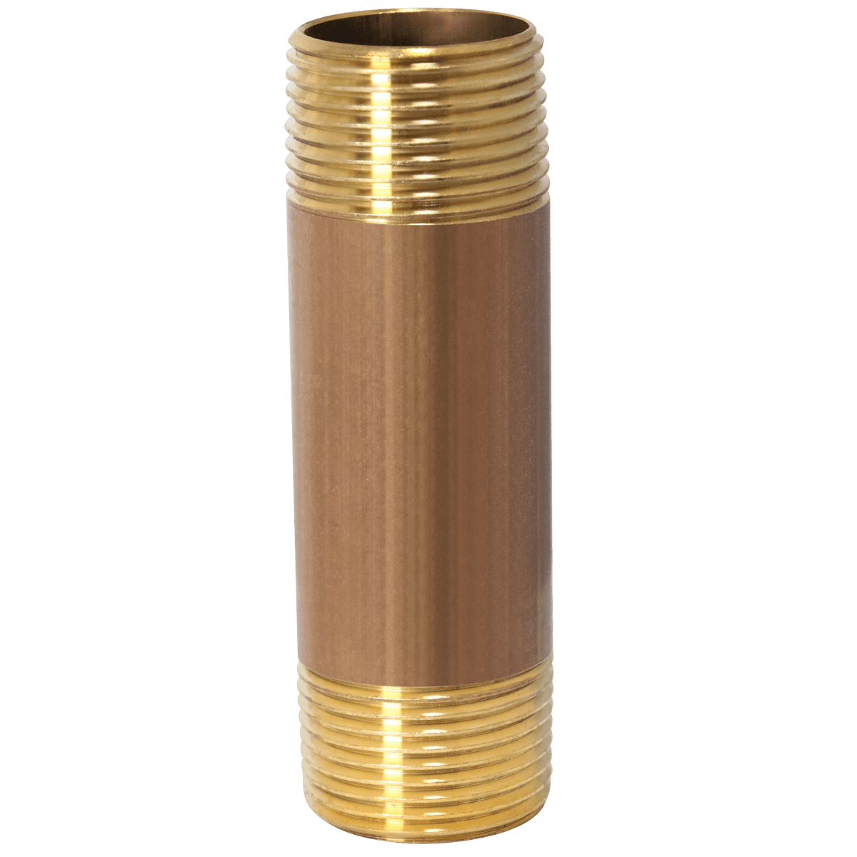1 in x 4 in Red Brass Nipple