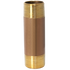 1 in x 4 in Red Brass Nipple