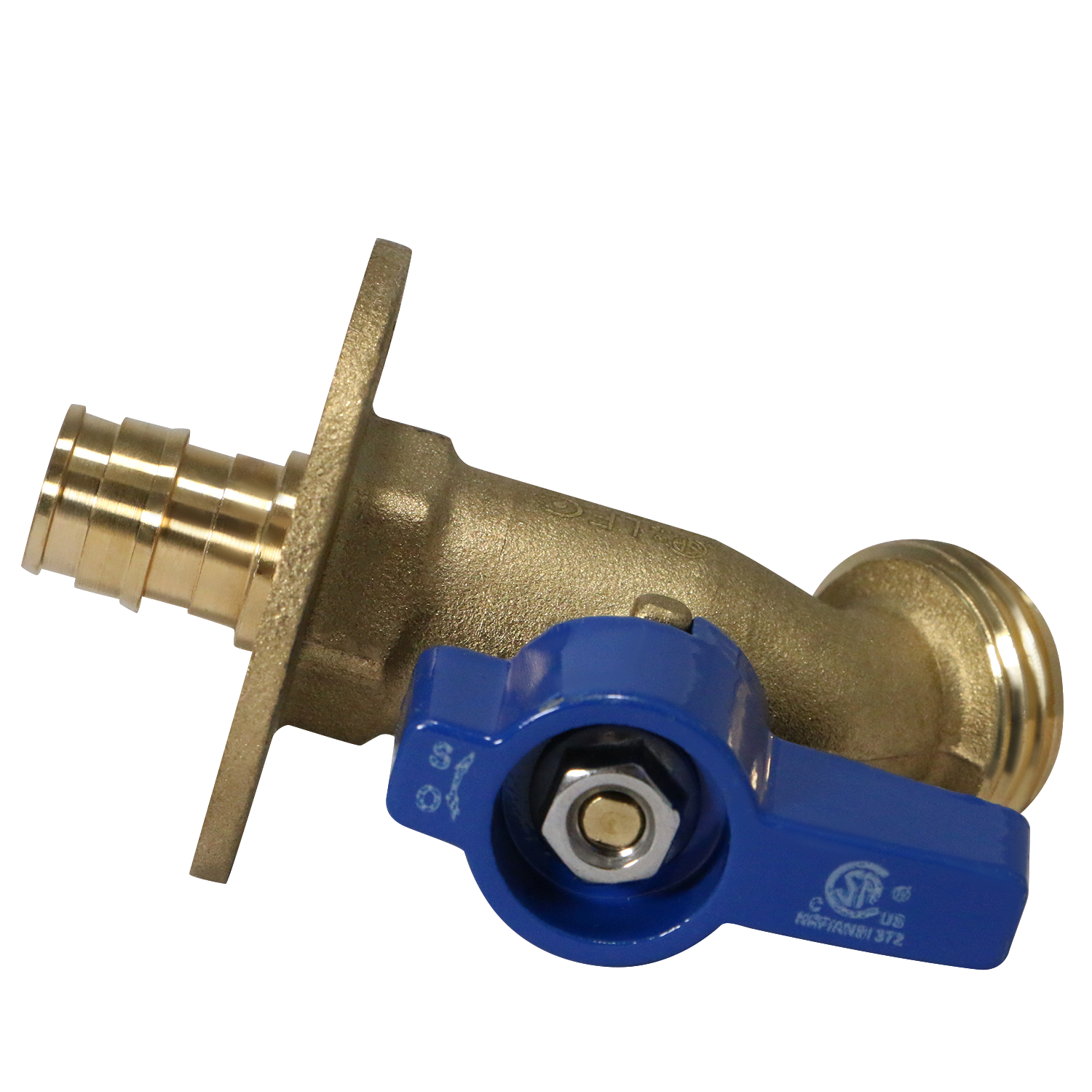  Pex A Expansion x GHT Hose Bibb Valve with FlangePex Barb Crimp Swivel Ball Valve Measuring Pex Expansion 1/2" x 3/4" GHT Flange Specifically Garden Hose ValvePex Ball Valve