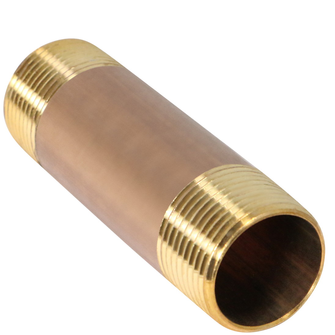 1 in x 4 in Red Brass Nipple