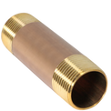 1 in x 4 in Red Brass Nipple