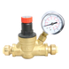 1/2 Inch Push-to-Connect Water Pressure Regulator Valve with Gauge