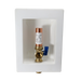 1/2 Inch MIP/Sweat x 3/4 Inch MHT, White with Hammer Arrestor Premium Washing Machine Outlet Box