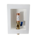 1/2 Inch MIP/Sweat x 3/4 Inch MHT, White with Hammer Arrestor Premium Washing Machine Outlet Box