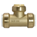 1 Inch PVC x 1 Inch PVC x 1 Inch CTS Push-to-Connect Tee