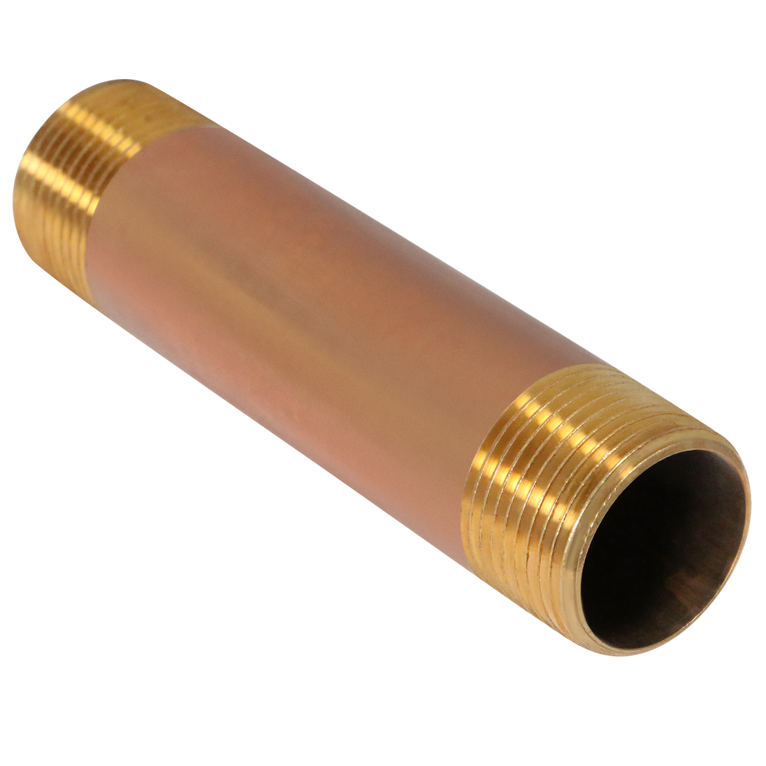 1 in x 5 in Red Brass Nipple