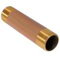 1 in x 5 in Red Brass Nipple