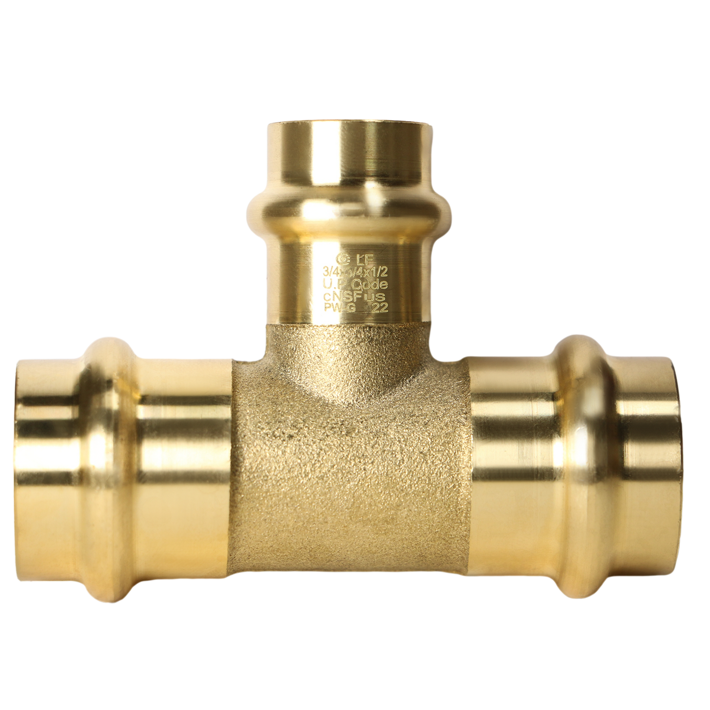 3/4 Inch x 3/4 Inch x 1/2 Inch Press Tee