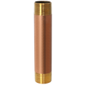 1 in x 6 in Red Brass Nipple