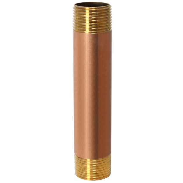 1 in x 6 in Red Brass Nipple