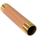 1 in x 6 in Red Brass Nipple