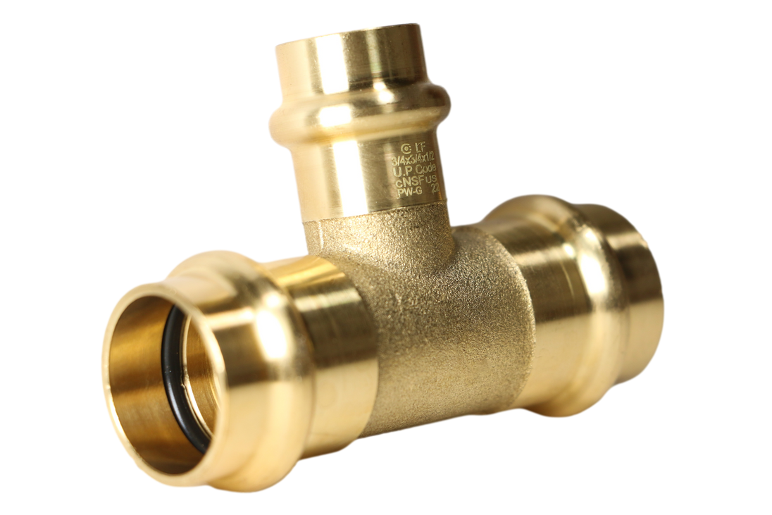 3/4 Inch x 3/4 Inch x 1/2 Inch Press Tee